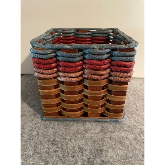 Fox Creek Basket Co. Hartselle Al. Utensil Holder  Hand Woven  #870 - Picture 2 of 5